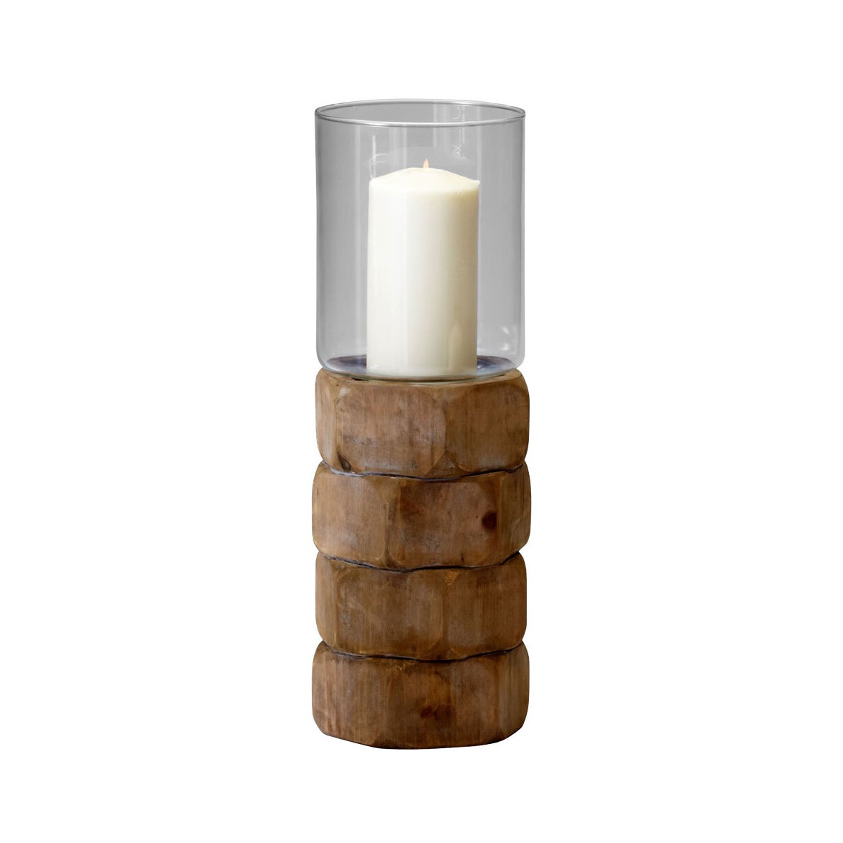 Hex Nut Candleholder | Natural Wood - Large