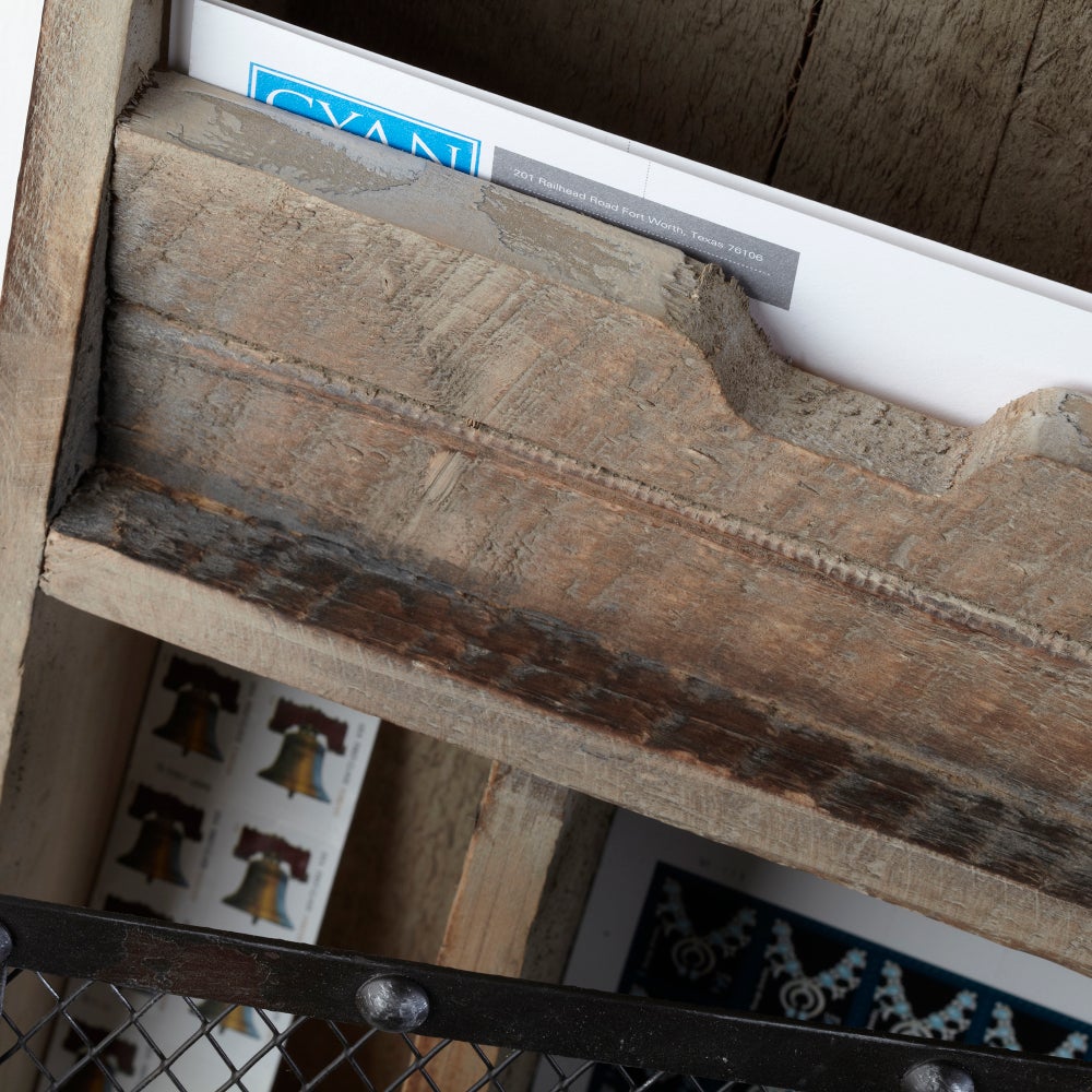 Casey Wall Organizer | Raw Iron And Natural Wood