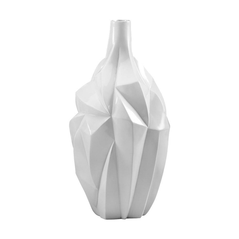 Glacier Vase | Gloss White Glaze - Large - search | cyan.design