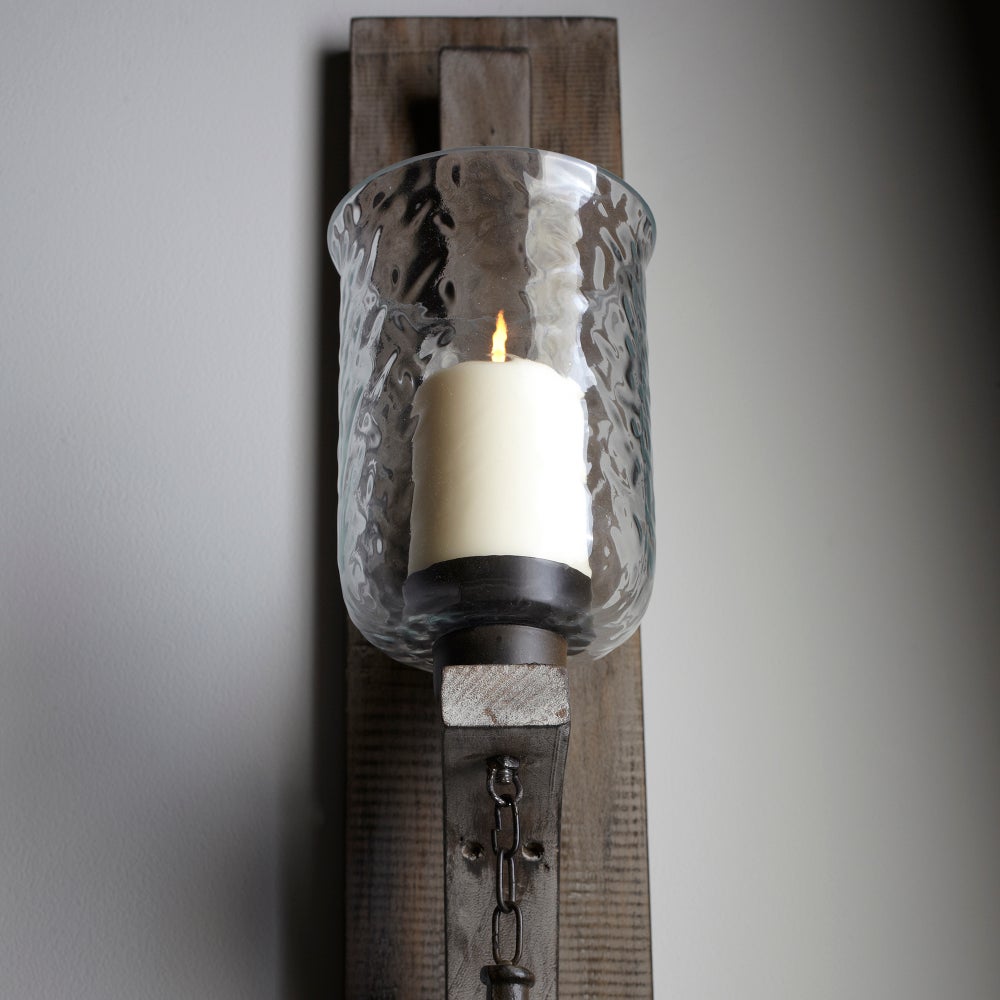 Giorno Wall Candleholder | Washed Oak