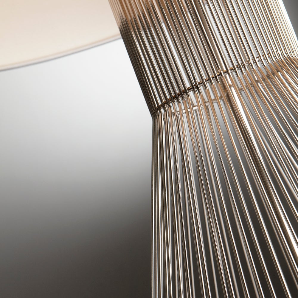 Whisked Fall Table Lamp | Satin Nickel