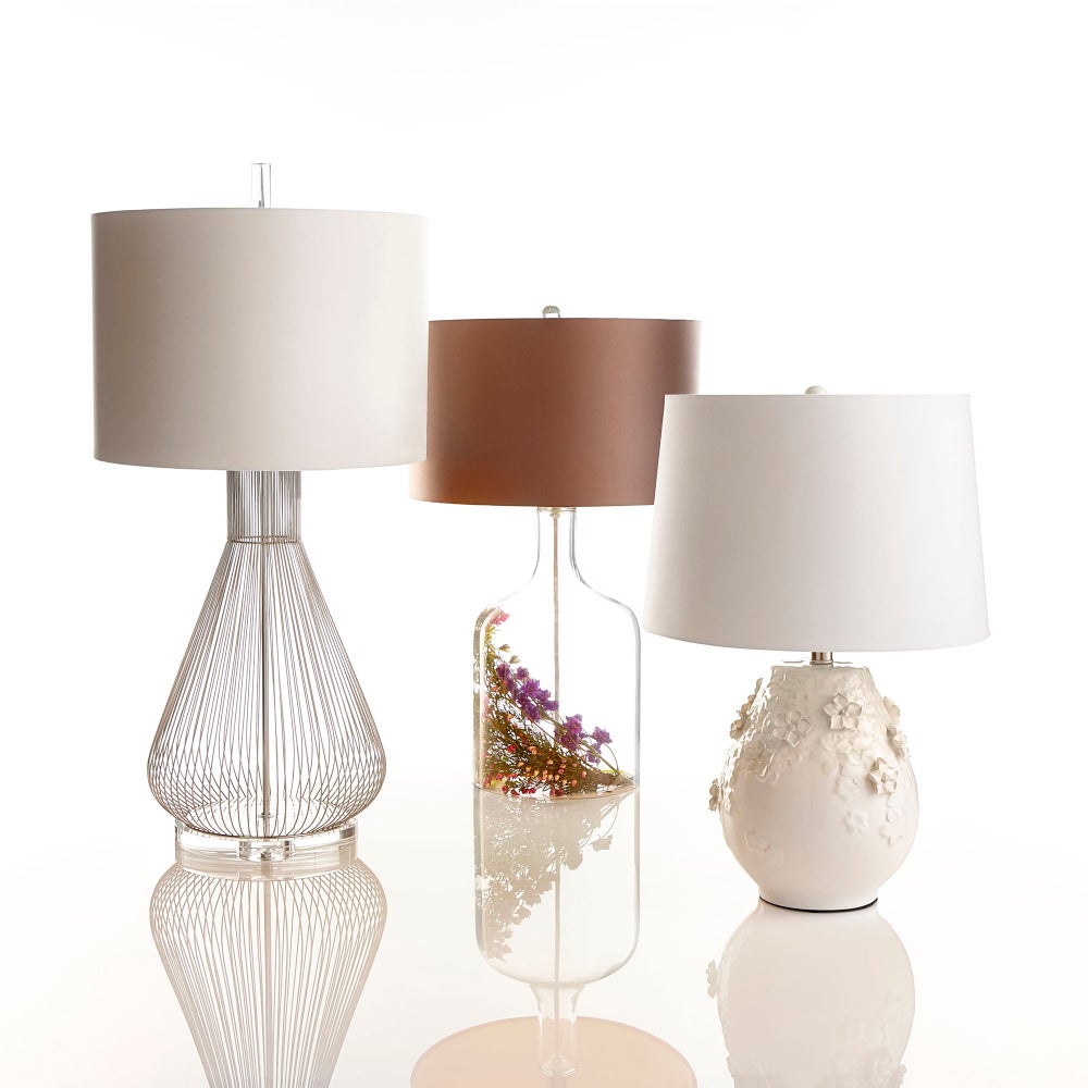 Whisked Fall Table Lamp | Satin Nickel