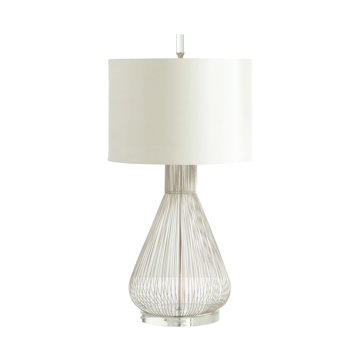 Whisked Fall Table Lamp | Satin Nickel