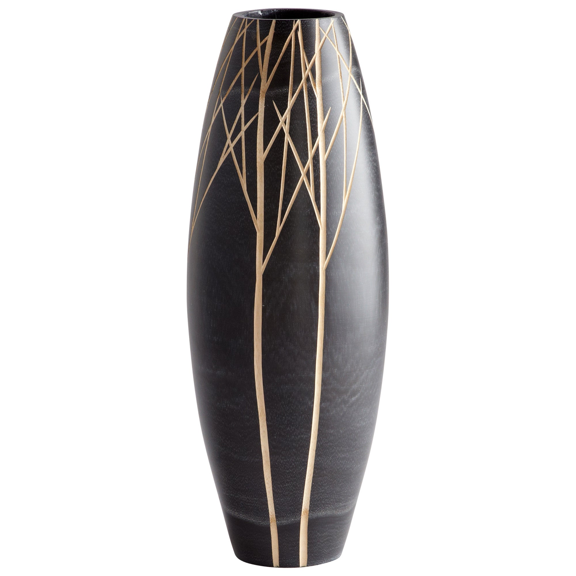 Onyx Winter Vase | Black - Medium - vases and planters | cyan.design