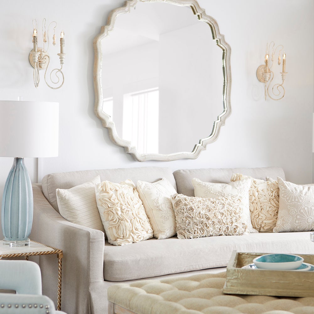 Medallion Mirror | White Patina - Medium