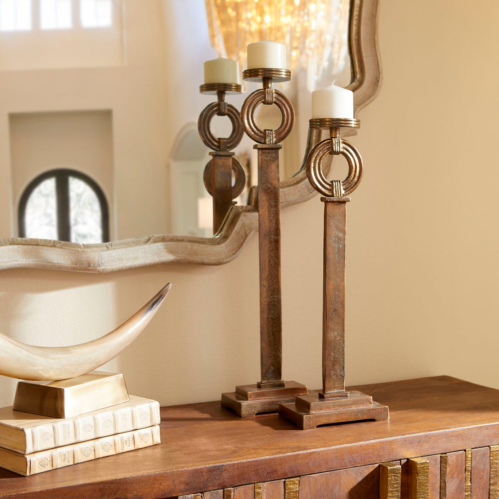 Medallion Mirror | White Patina - Medium