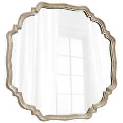 Medallion Mirror | White Patina - Medium