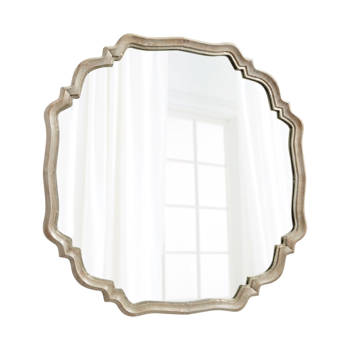 Medallion Mirror | White Patina - Medium