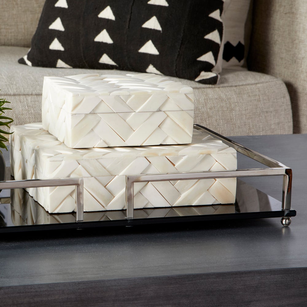 Contempo Noir Tray | Nickel - Large