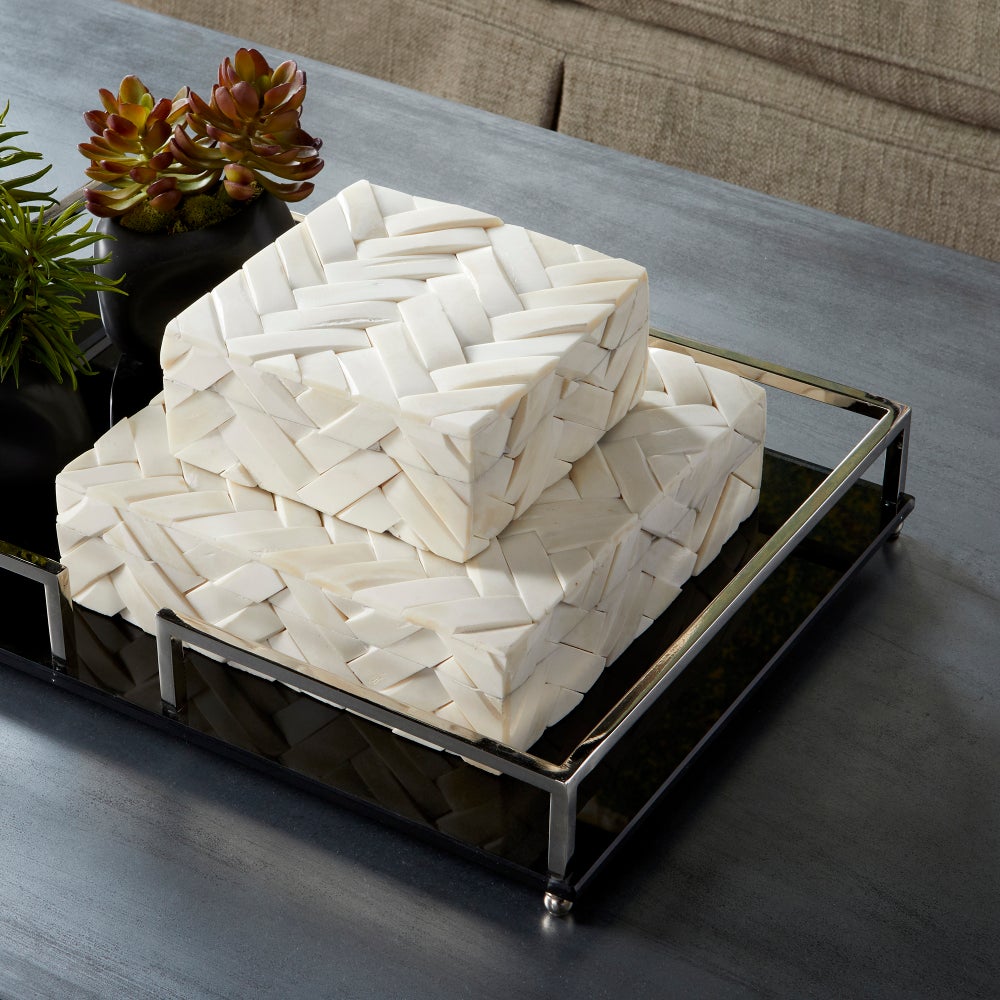 Contempo Noir Tray | Nickel - Large