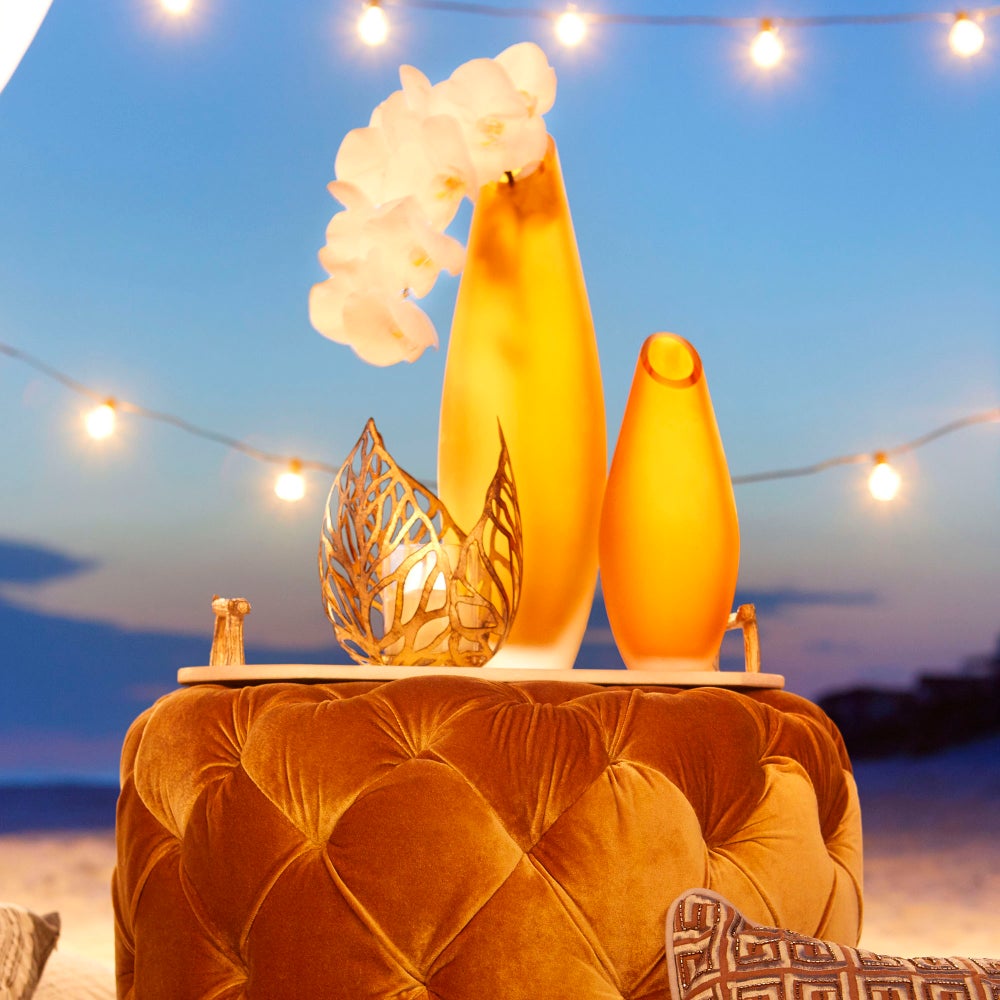 Sunrise Flame Candleholder | Antique Gold - Small