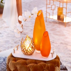 Sunrise Flame Candleholder | Antique Gold - Small