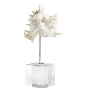 Murexiella Sculpture | White And Polished Nickel
