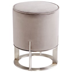 Mr Winston Ottoman | Brushed Stainless Steel