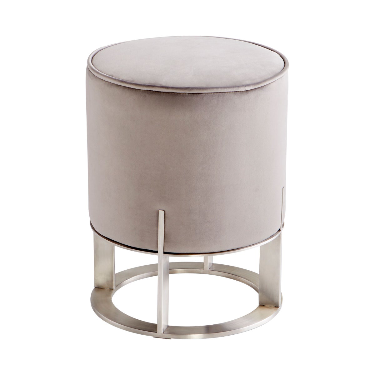 Mr Winston Ottoman | Brushed Stainless Steel