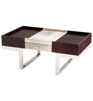 Curtis Coffee Table | Stainless Steel And Brown