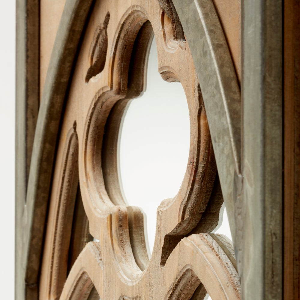 Carlita Mirror | Galvanized Metal And Natural Wood