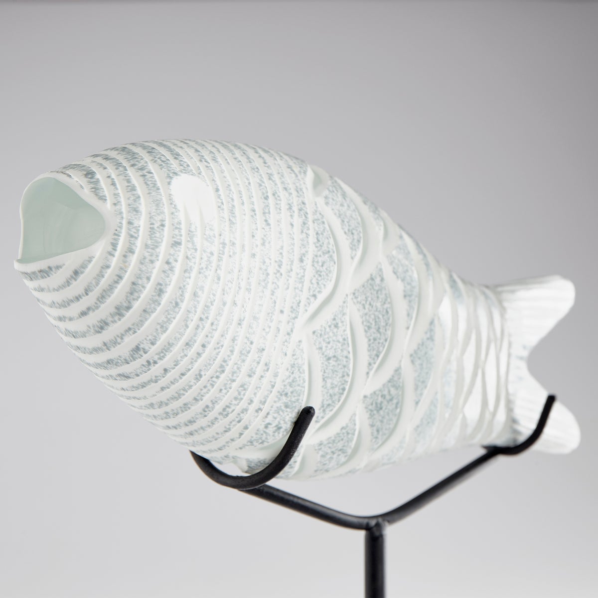 Grouper Sculpture | Clear And Frosted - Small