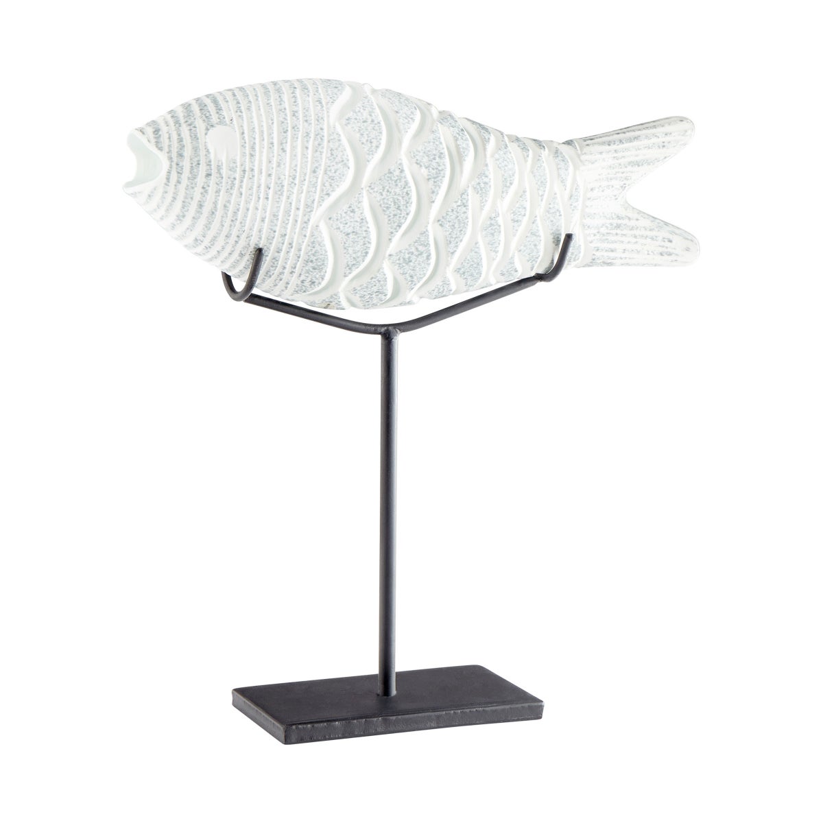 Grouper Sculpture | Clear And Frosted - Small
