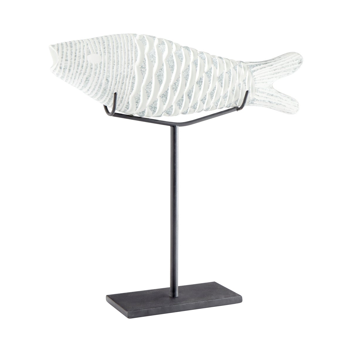 Grouper Sculpture | Clear And Frosted - Medium