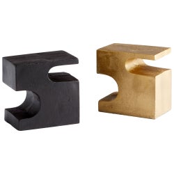 Two-Piece Bookends Piece Bookends | Bronze And Brass