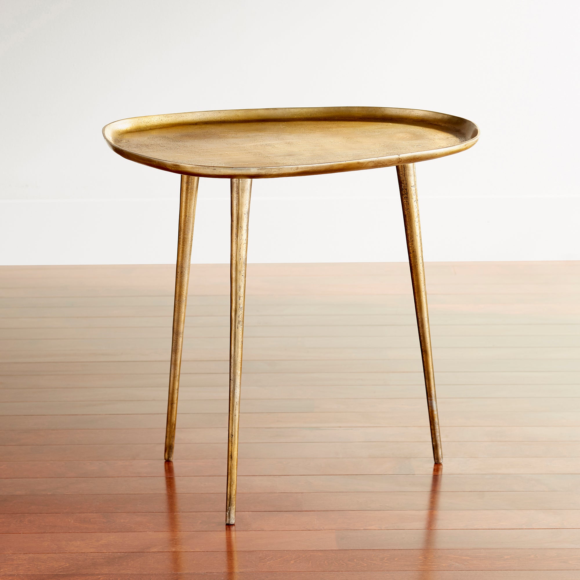 large gold side table