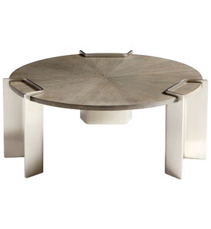 Arca Coffee Table | Weathered Oak And Stainless Steel