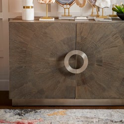 Volonte Cabinet | Weathered Oak And Stainless Steel