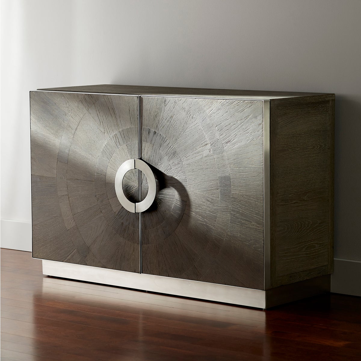 Volonte Cabinet | Weathered Oak And Stainless Steel