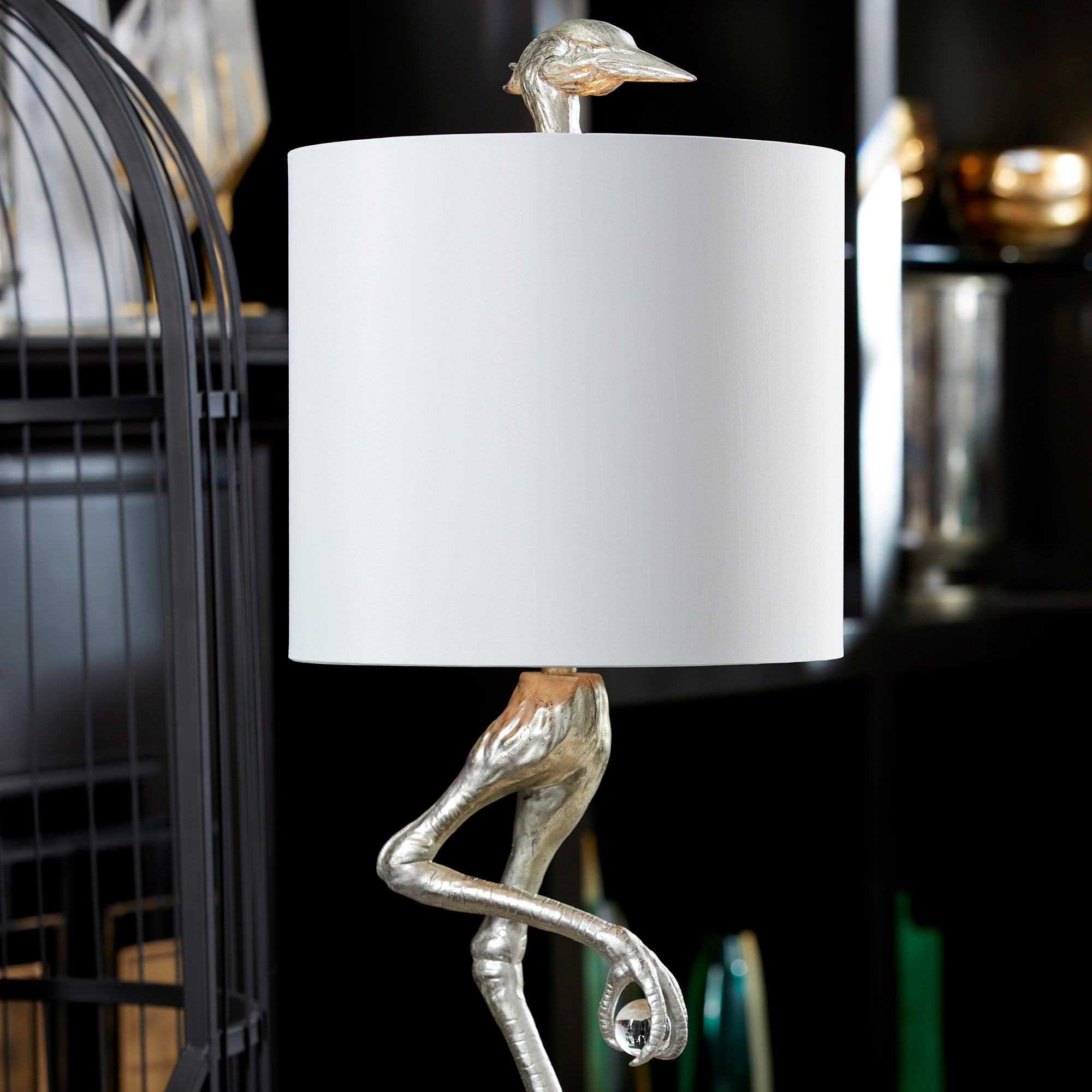 Silver leaf table sales lamp