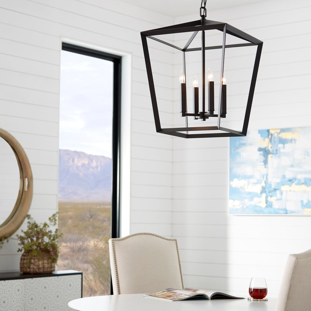Hyperion Chandelier - 4-Light | Black - Large