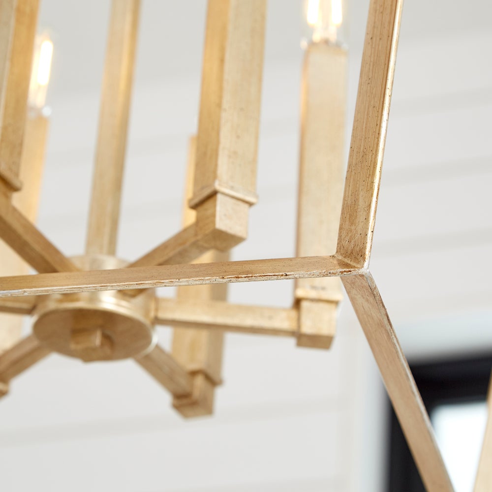 Hyperion Chandelier 6-Light | Aged Silver Leaf - Small