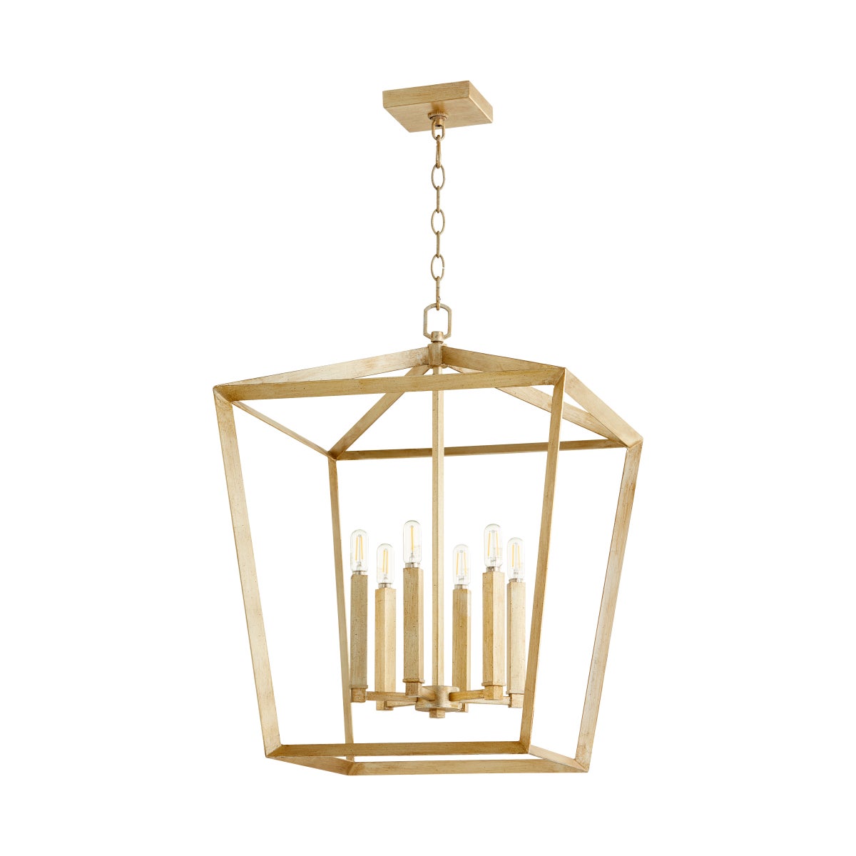 Hyperion Chandelier 6-Light | Aged Silver Leaf - Small