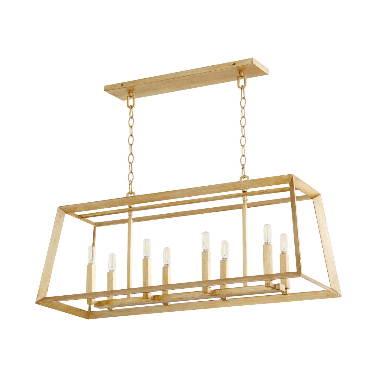 Hyperion Island 8-Light | Aged Silver Leaf - Small
