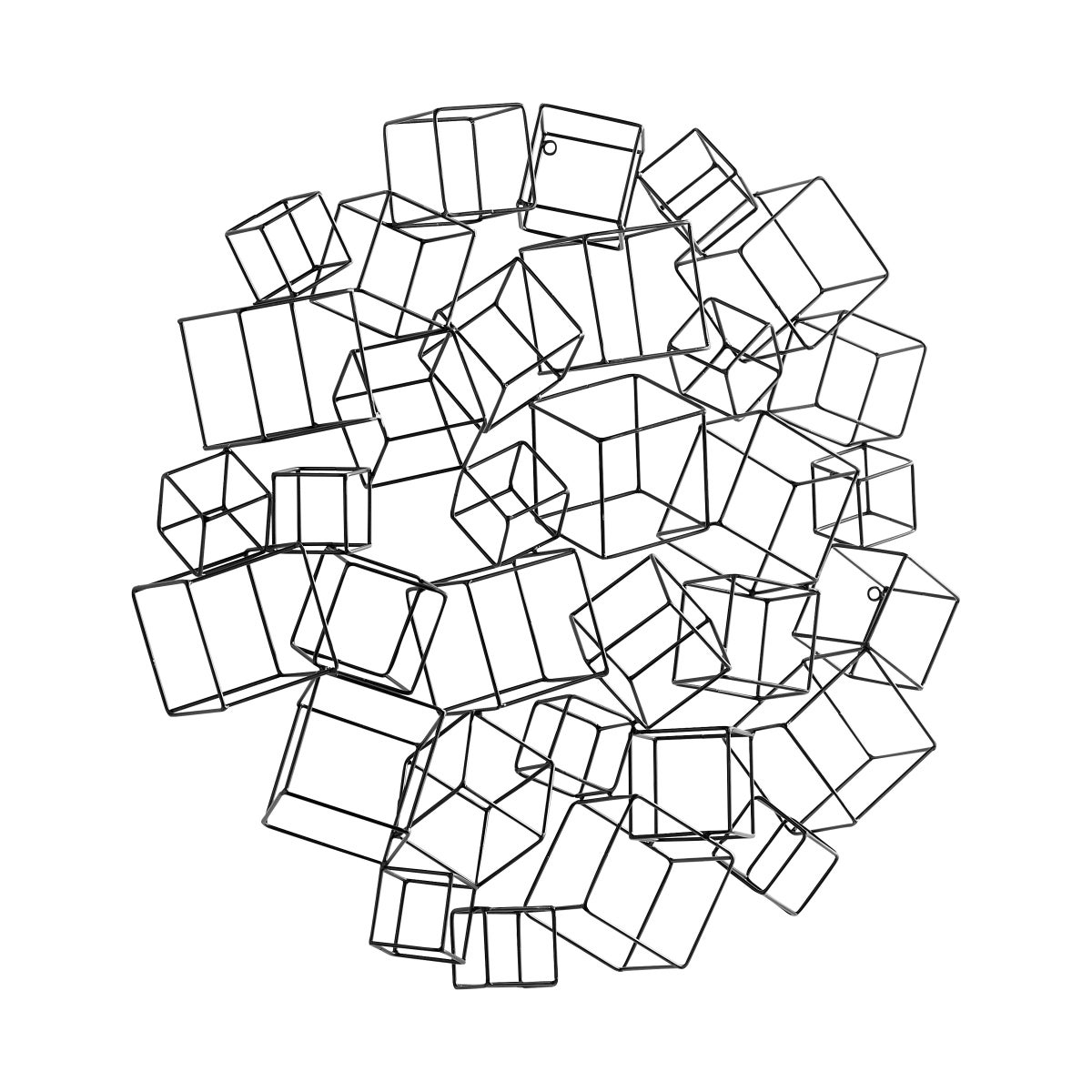 Cubed Wreath Wall Art | Black