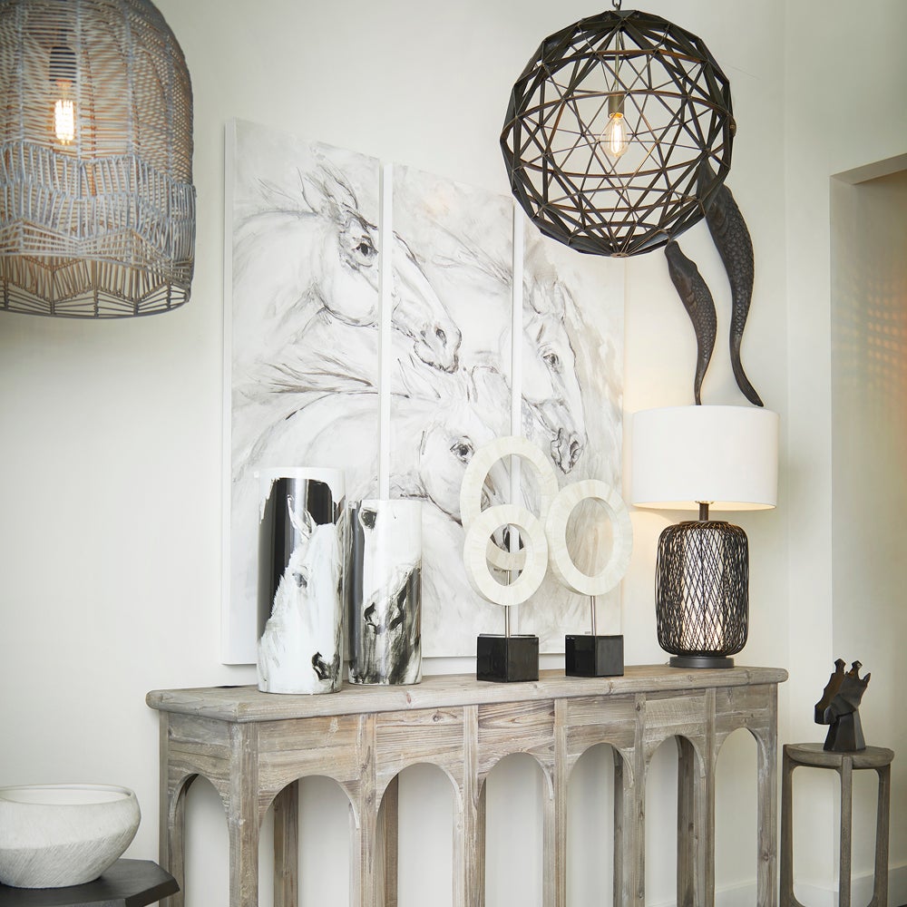 Galloping Wall Art | White