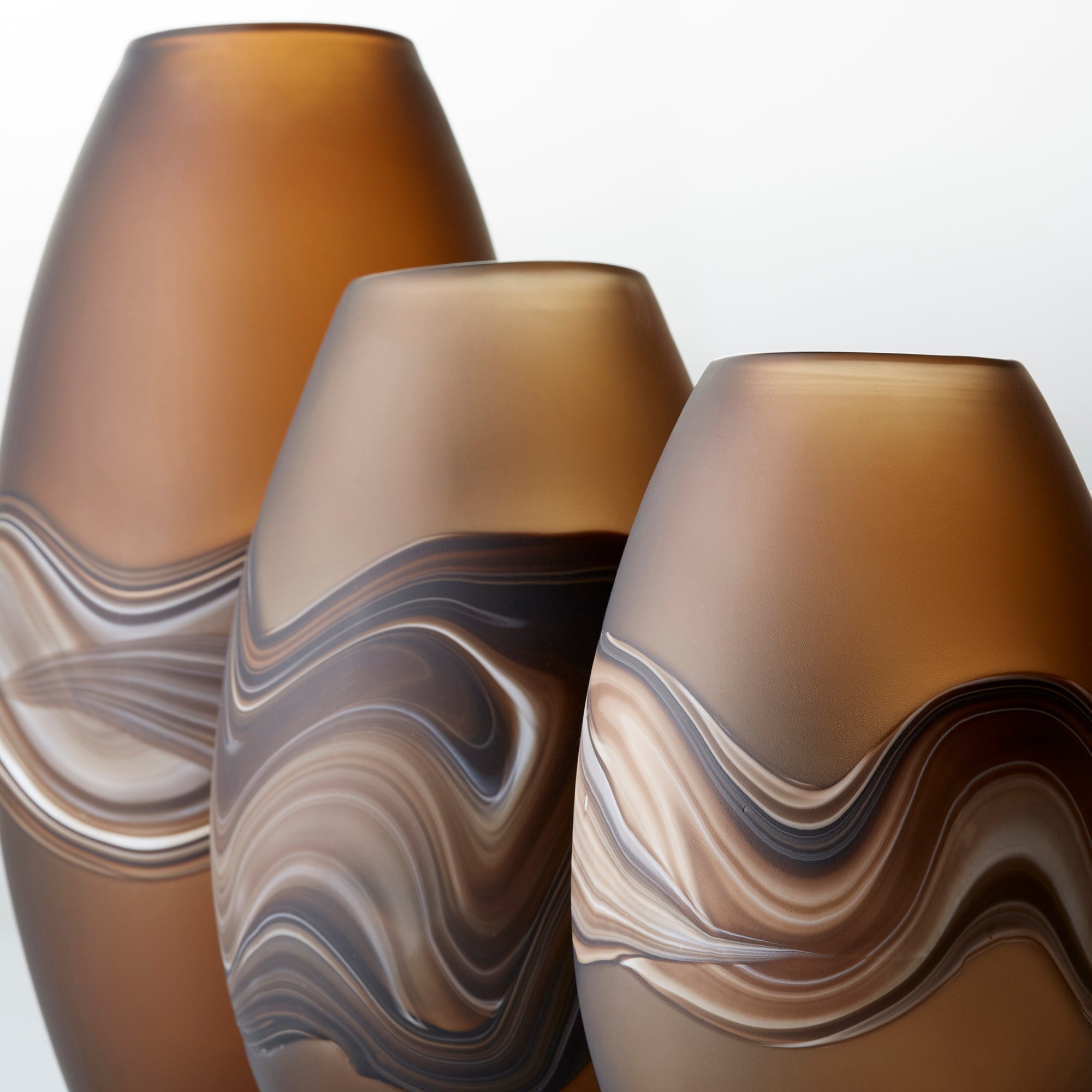 Nina Vase | Amber Swirl - Large - vases and planters | cyan.design