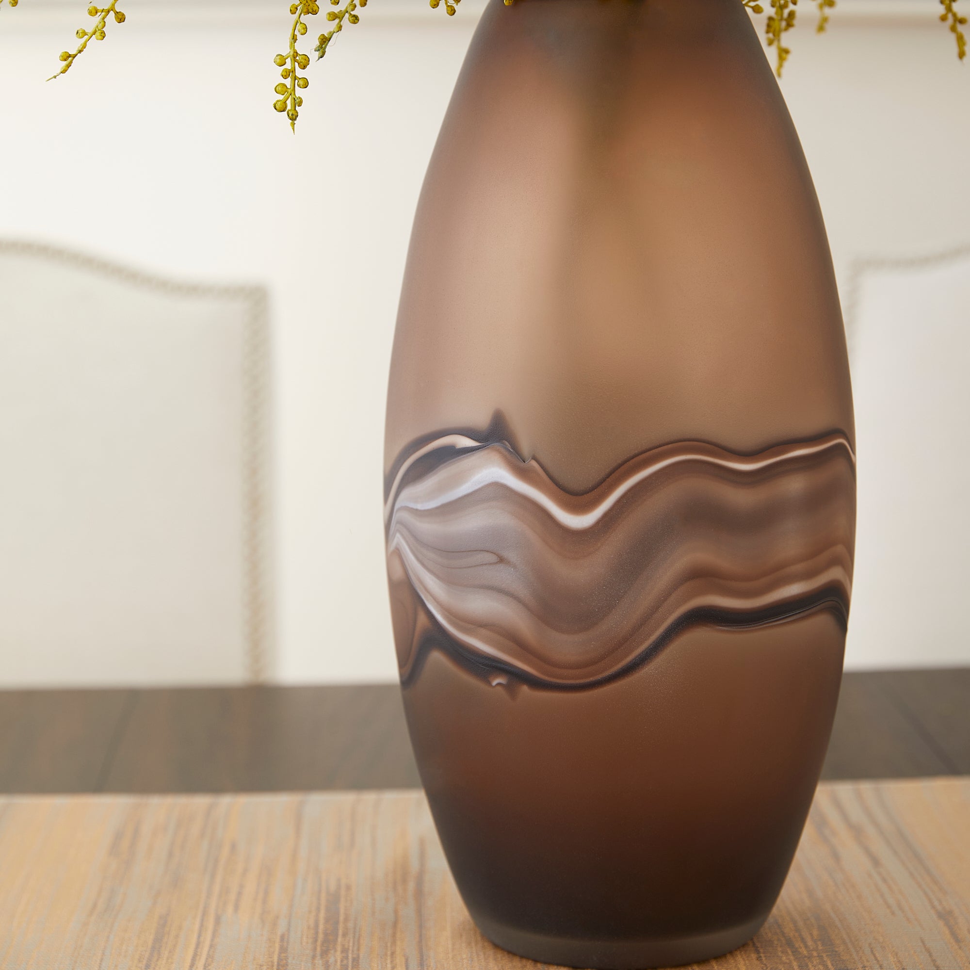 Nina Vase | Amber Swirl - Large - vases and planters | cyan.design