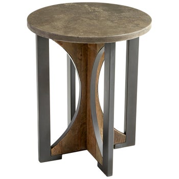Savannah Side Table | Bronze And Dark Elm
