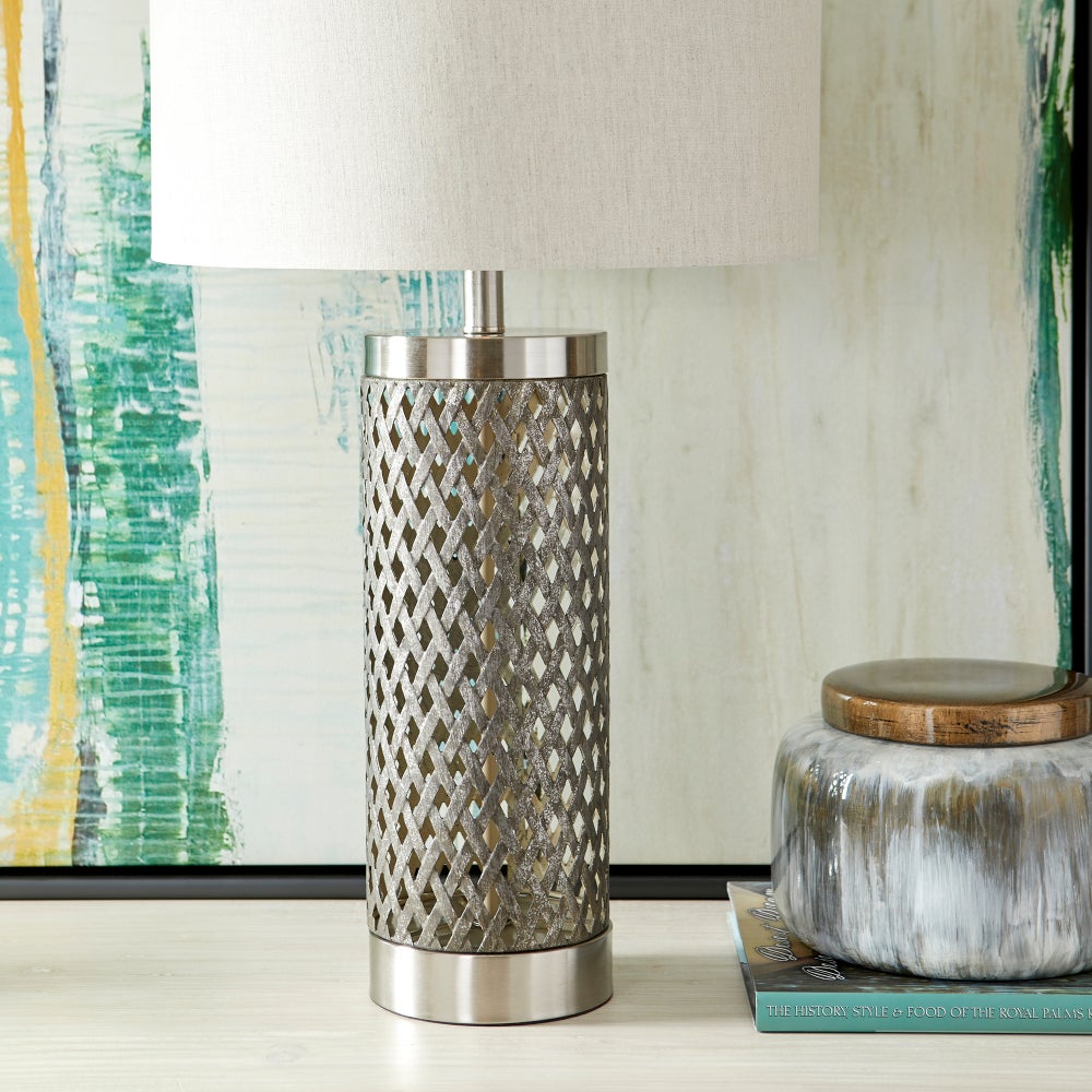 Fiore Table Lamp | Satin Nickel
