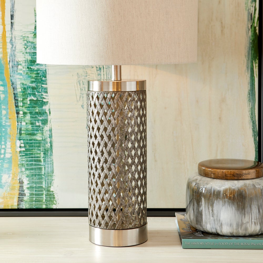 Fiore Table Lamp | Satin Nickel