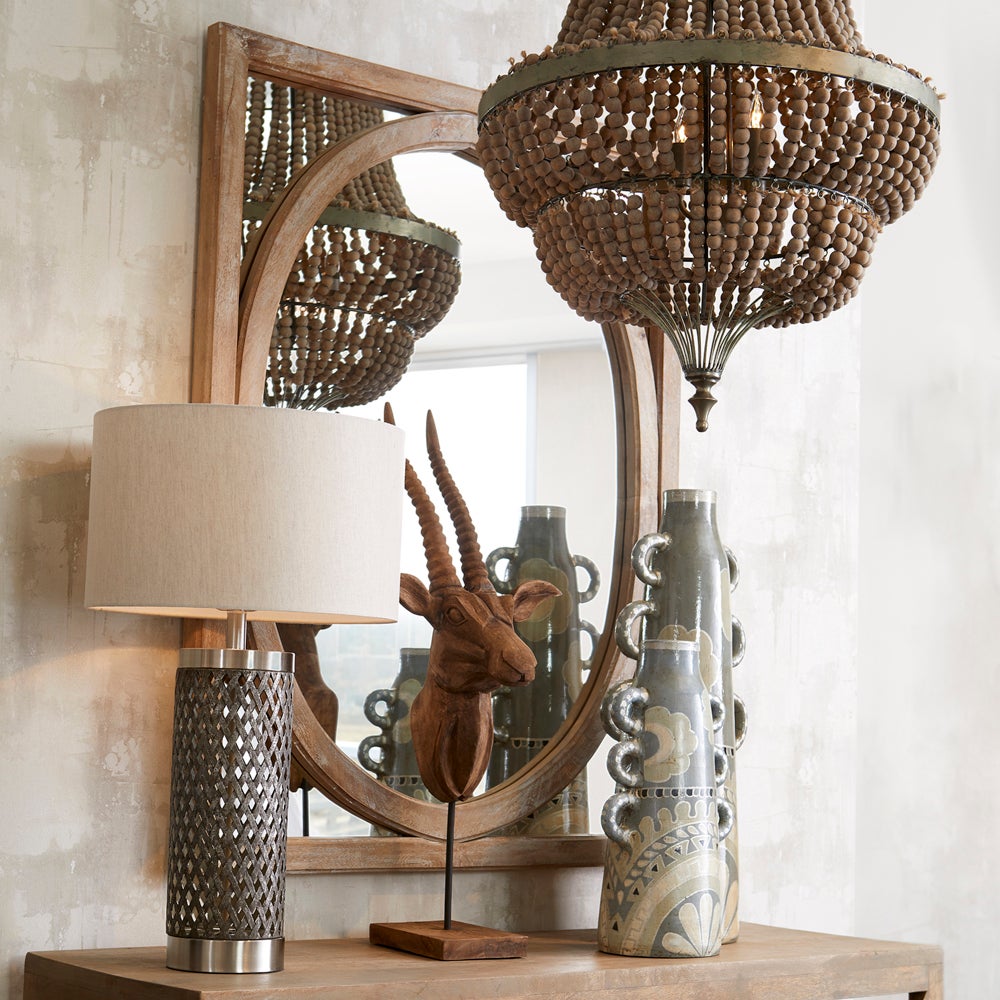Fiore Table Lamp | Satin Nickel