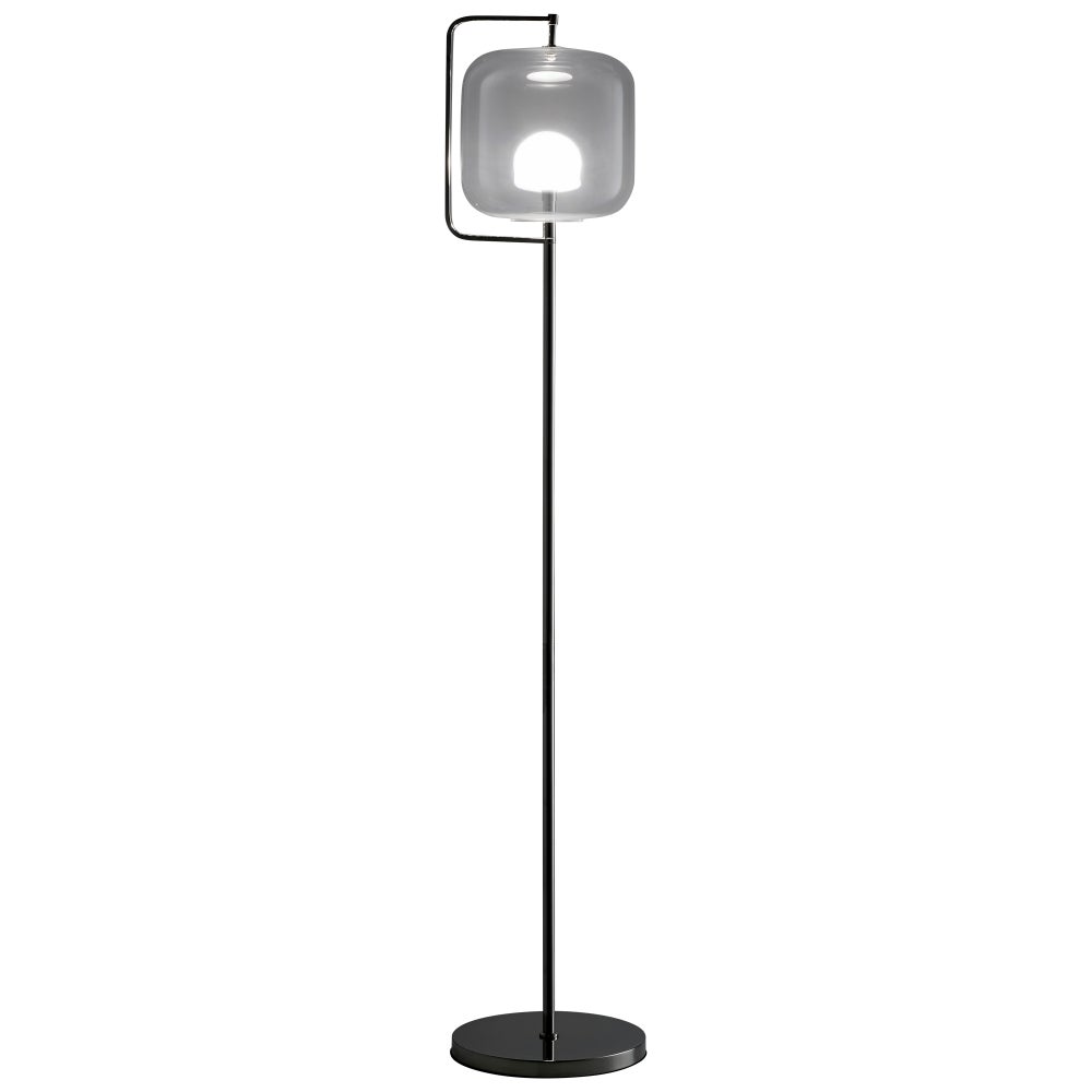 Isotope Floor Lamp | Polished Nickel