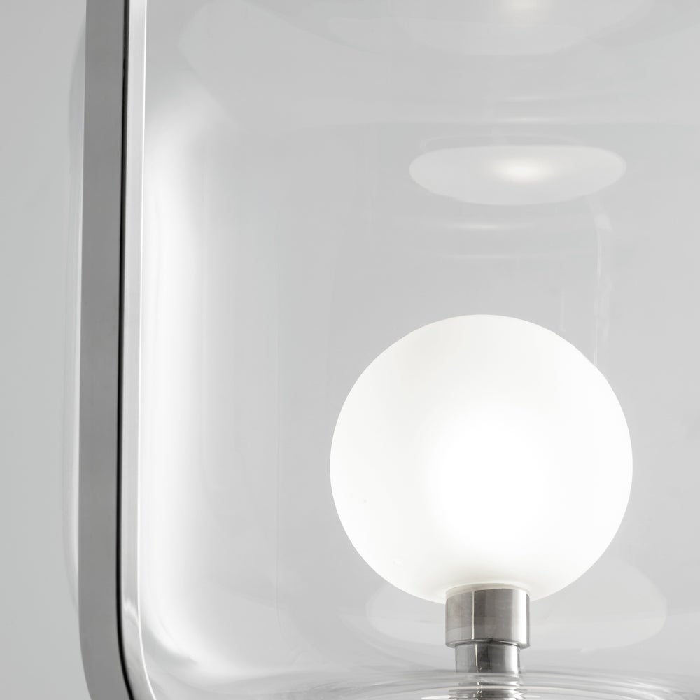 Isotope Floor Lamp | Polished Nickel
