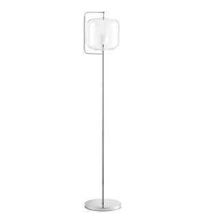Isotope Floor Lamp | Polished Nickel