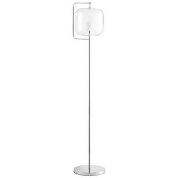 Isotope Floor Lamp | Polished Nickel