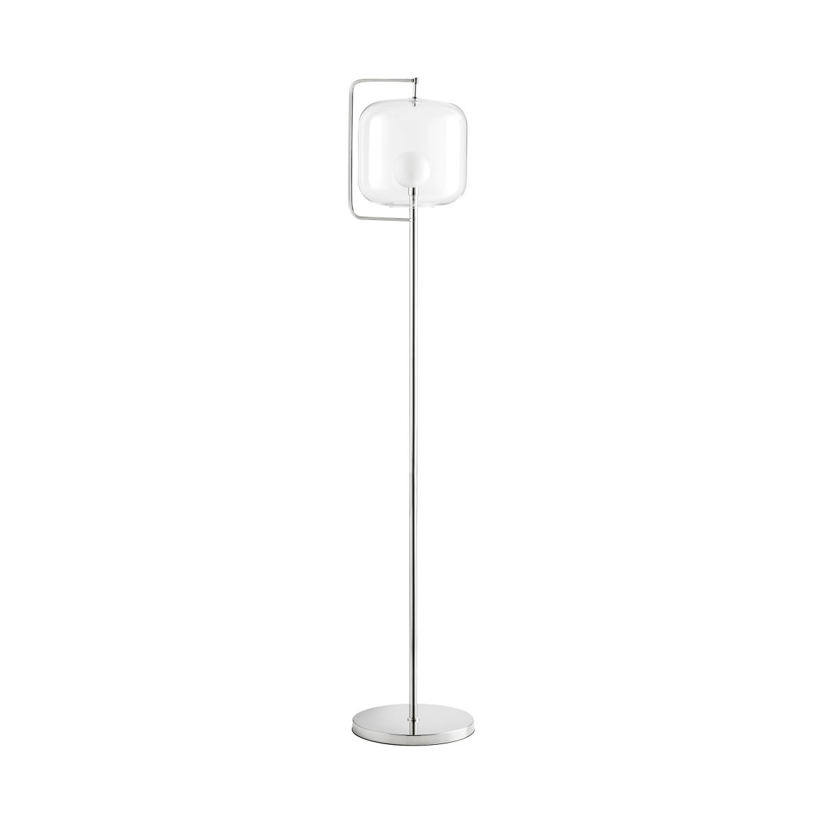 Isotope Floor Lamp | Polished Nickel