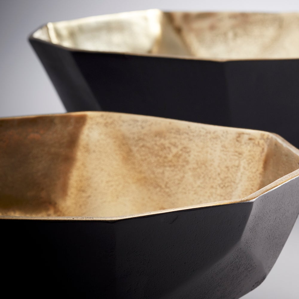 Radia Bowl | Matt Black And Gold - Small