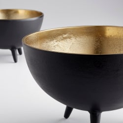 Inca Bowl | Matt Black And Gold - Small