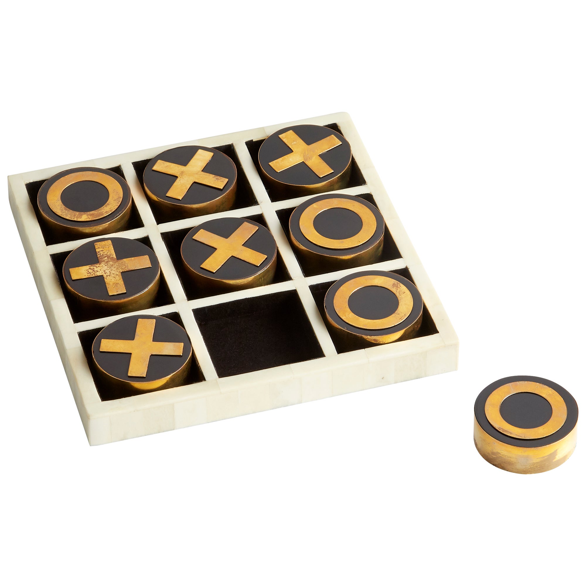 Black and Gold Tic Tac Toe Set 3D model - TurboSquid 1782475